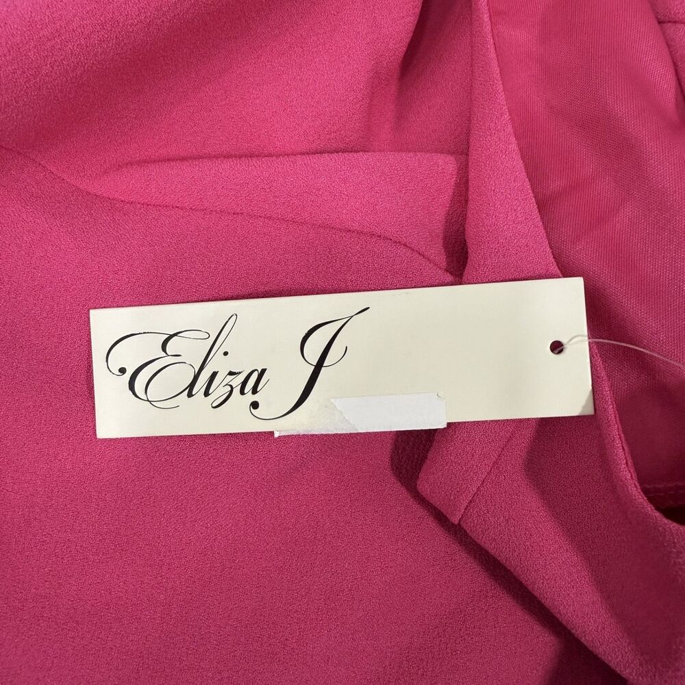Eliza J Women's Size 8 Bright Pink Sleeveless Fit & Flare Knee Length Dress NWT - Picture 4 of 7